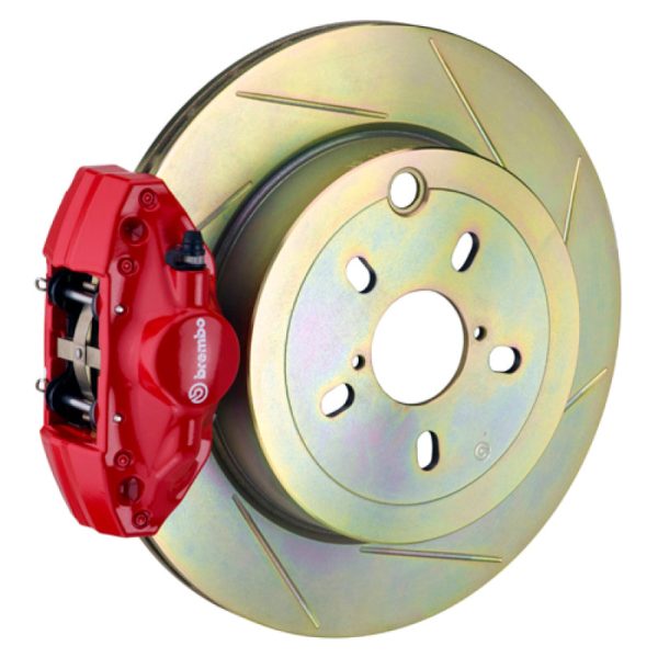 Brembo 02-07 Impreza WRX Rear GT BBK 2 Piston Cast 2pc 316 x20 1pc Rotor Slotted Type1-Red Online