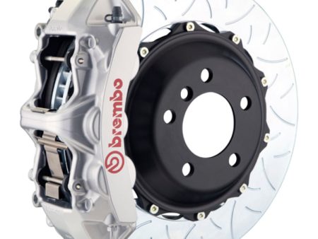 Brembo 08-16 R8 4.2 5.2 (CC Brake Eqpt) Rr GT BBK 6Pis Cast 380x32 2pc Rotor Slotted Type3-Silver Discount