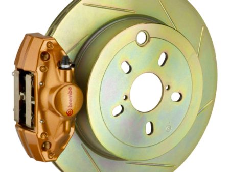 Brembo 02-07 Impreza WRX Rear GT BBK 2 Piston Cast 2pc 316 x20 1pc Rotor Slotted Type1 - Gold Online