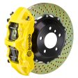 Brembo 08-16 R8 4.2 5.2 (CC Brake Eqpt) Rr GT BBK 6Pis Cast 380x32 2pc Rotor Drilled-Yellow Supply