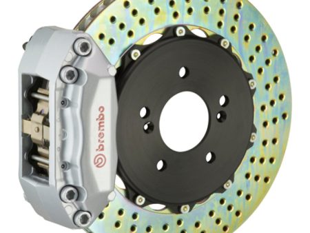 Brembo 06-09 S2000 Rear GT BBK 4 Piston Cast 328x28 2pc Rotor Drilled-Black Sale