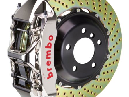 Brembo 05-09 F430 Challenge Rear GTR BBK 6 Piston Billet380x32 2pc Rotor Drilled- Nickel Plated Fashion