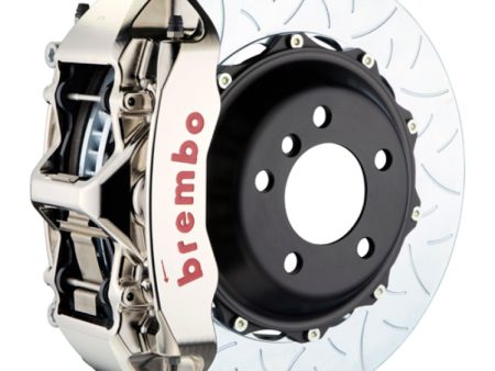 Brembo 05-09 F430 Challenge Rear GTR BBK 6 Piston Billet 380x32 2pc Rotor Slotted Type3- Nickel For Sale