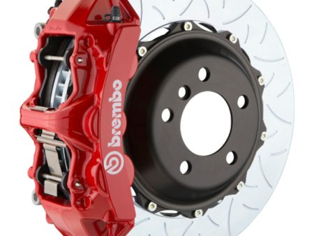 Brembo 07-14 Escalade ESV EXT Rr GT BBK 4Pis Cast 2pc 380x32 2pc Rotor Slotted Type3-Red Sale