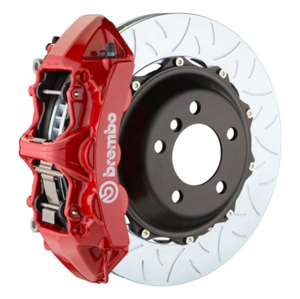 Brembo 07-14 Escalade ESV EXT Rr GT BBK 4Pis Cast 2pc 380x32 2pc Rotor Slotted Type3-Red Sale