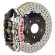 Brembo 06-09 S2000 Rear GTR BBK 4 Piston Billet328x28 2pc Rotor Drilled- Nickel Plated Cheap