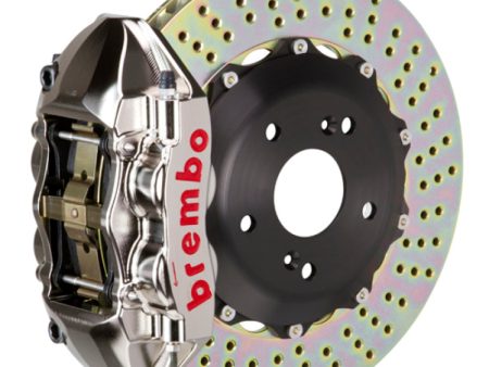 Brembo 06-09 S2000 Rear GTR BBK 4 Piston Billet328x28 2pc Rotor Drilled- Nickel Plated Cheap