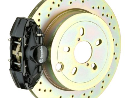 Brembo 08-14 WRX 10-14 Legacy 2.5i Rear GT BBK 2 Piston Cast 2pc 316 x20 1pc Rotor Drilled-Black on Sale