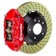 Brembo 03-08 SL55 AMG(Excl Black Series) Rr GT BBK 4Pist Cast 380x28 2pc Rotor Drilled-Red For Sale