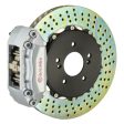 Brembo 07-15 TT 3.2L 09-15 TTS 12-13 TT RS Rr GT BBK 4 Piston Cast 328x28 2pc Rotor Drilled-Silver For Cheap