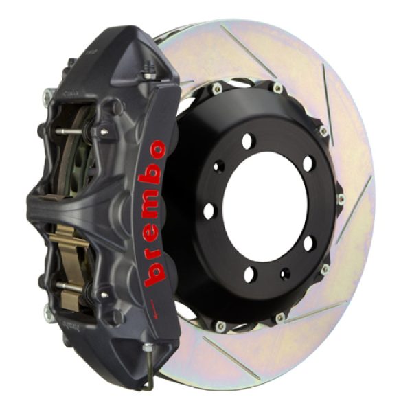 Brembo 08-16 R8 4.2 5.2 (CC Brake Eqpt) Rr GTS BBK 6Pis Cast 380x32 2pc Rtr Slot Type1-Black HA Sale