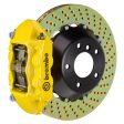 Brembo 03-08 SL55 AMG(Excl Black Series) Rr GT BBK 4Pist Cast 380x28 2pc Rotor Drilled- Yellow Sale