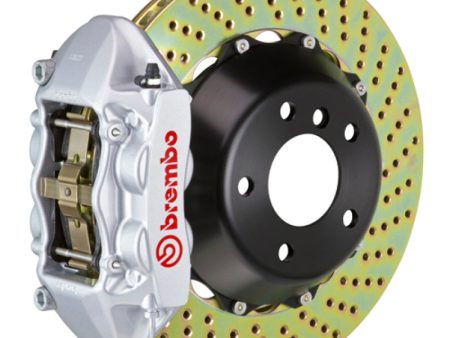 Brembo 03-08 SL55 AMG(Excl Black Series) Rr GT BBK 4Pist Cast 380x28 2pc Rotor Drilled-Silver For Discount